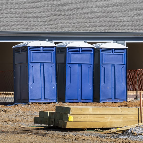 how often are the portable restrooms cleaned and serviced during a rental period in Whitesboro AL